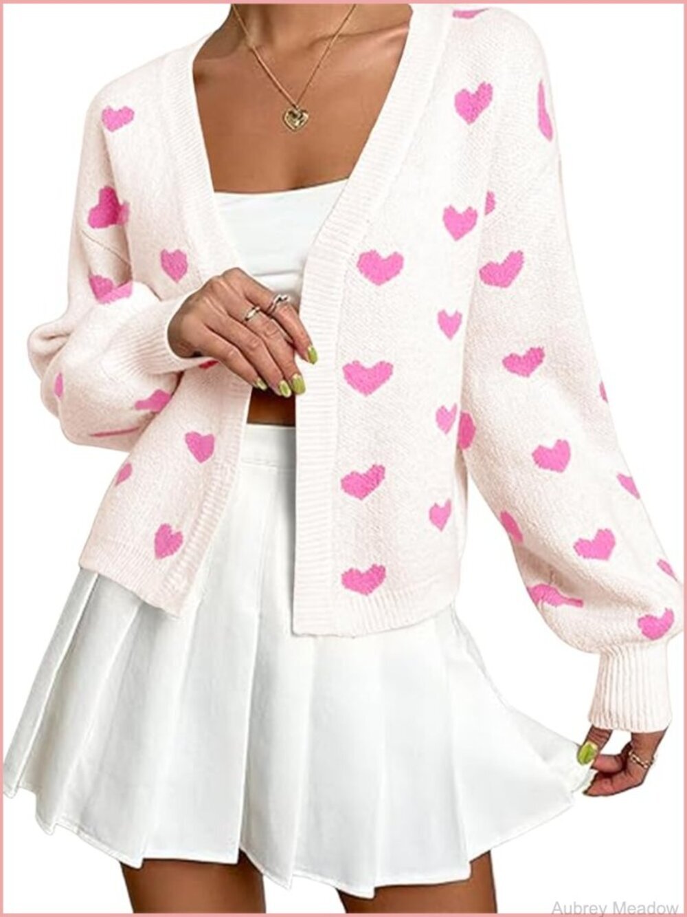 Open Front V Neck Long Sleeve Chunky Knit Cardigan